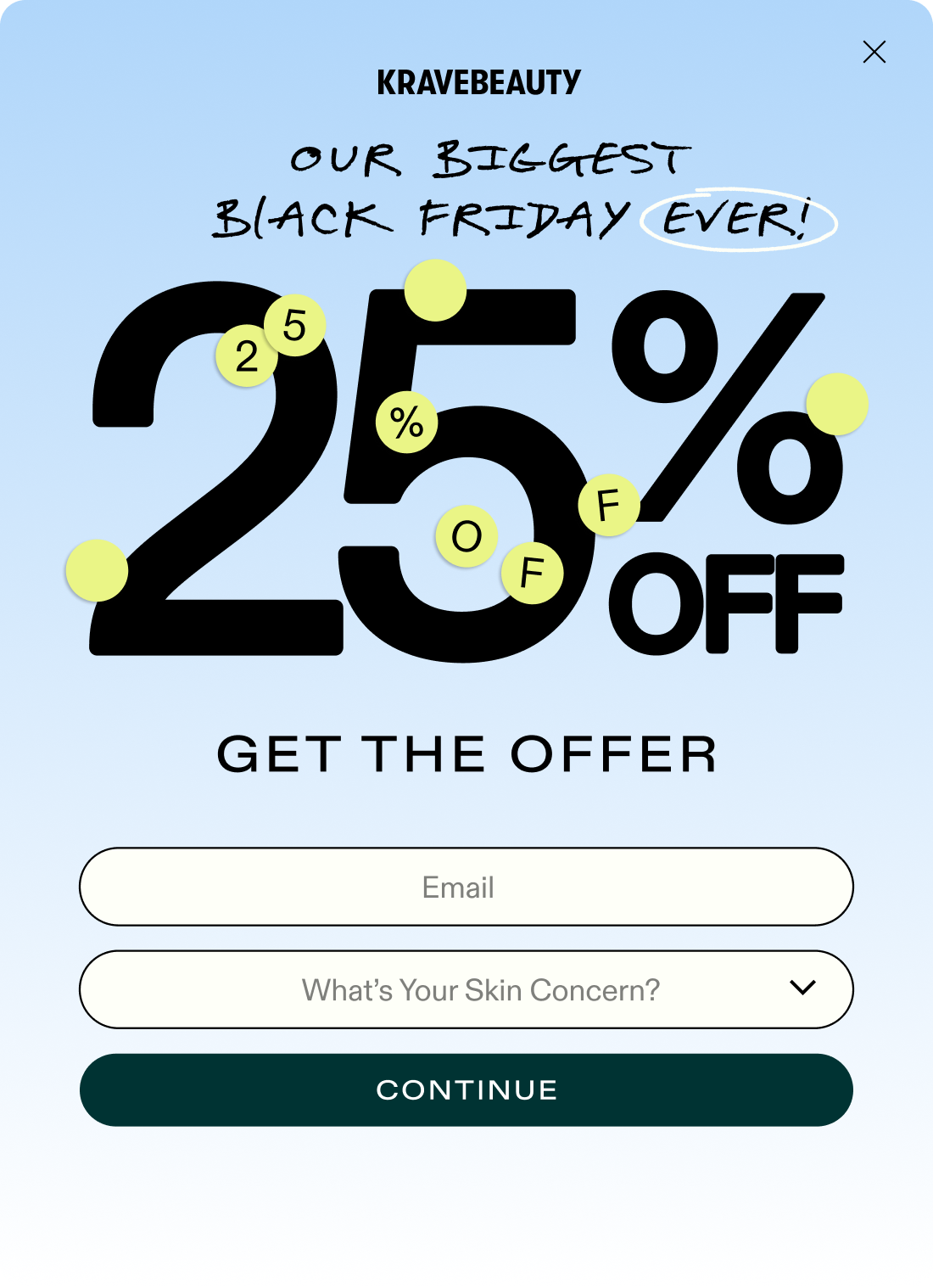 Typography email sample